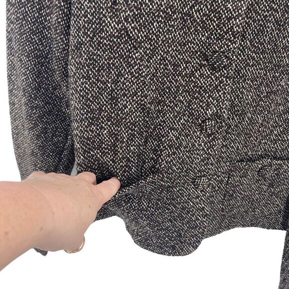 Lux Women's High Neck Collar Tweed Office Jacket Blazer Multicolor Size Small - Picture 2 of 9